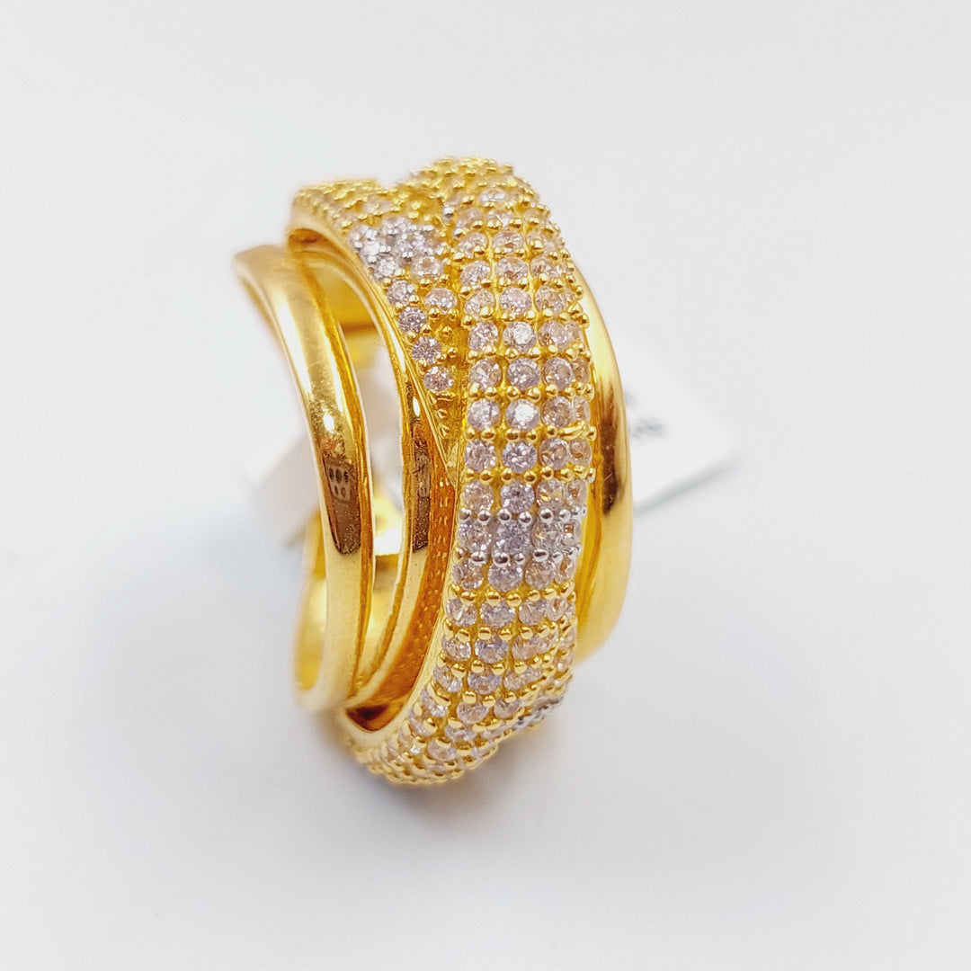 21K Gold Fancy Zirconia Ring by Saeed Jewelry - Image 7