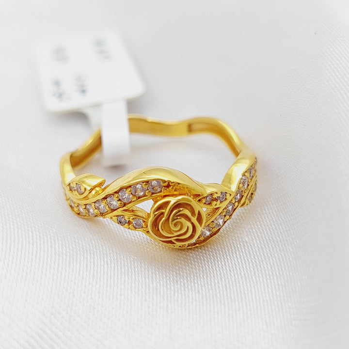 21K Gold Fancy Zirconia Ring by Saeed Jewelry - Image 6