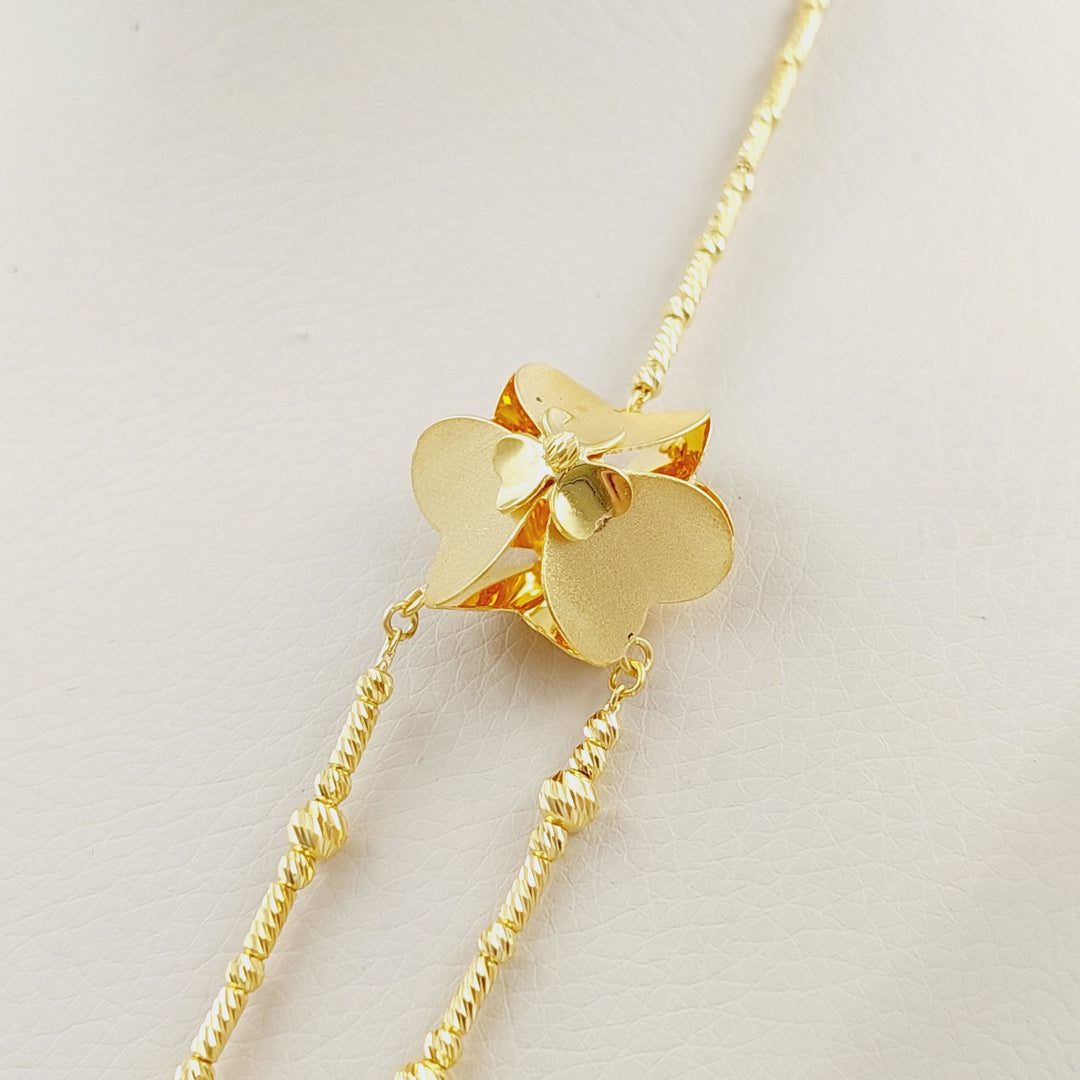 21K Gold Fancy and Rose Necklace by Saeed Jewelry - Image 5