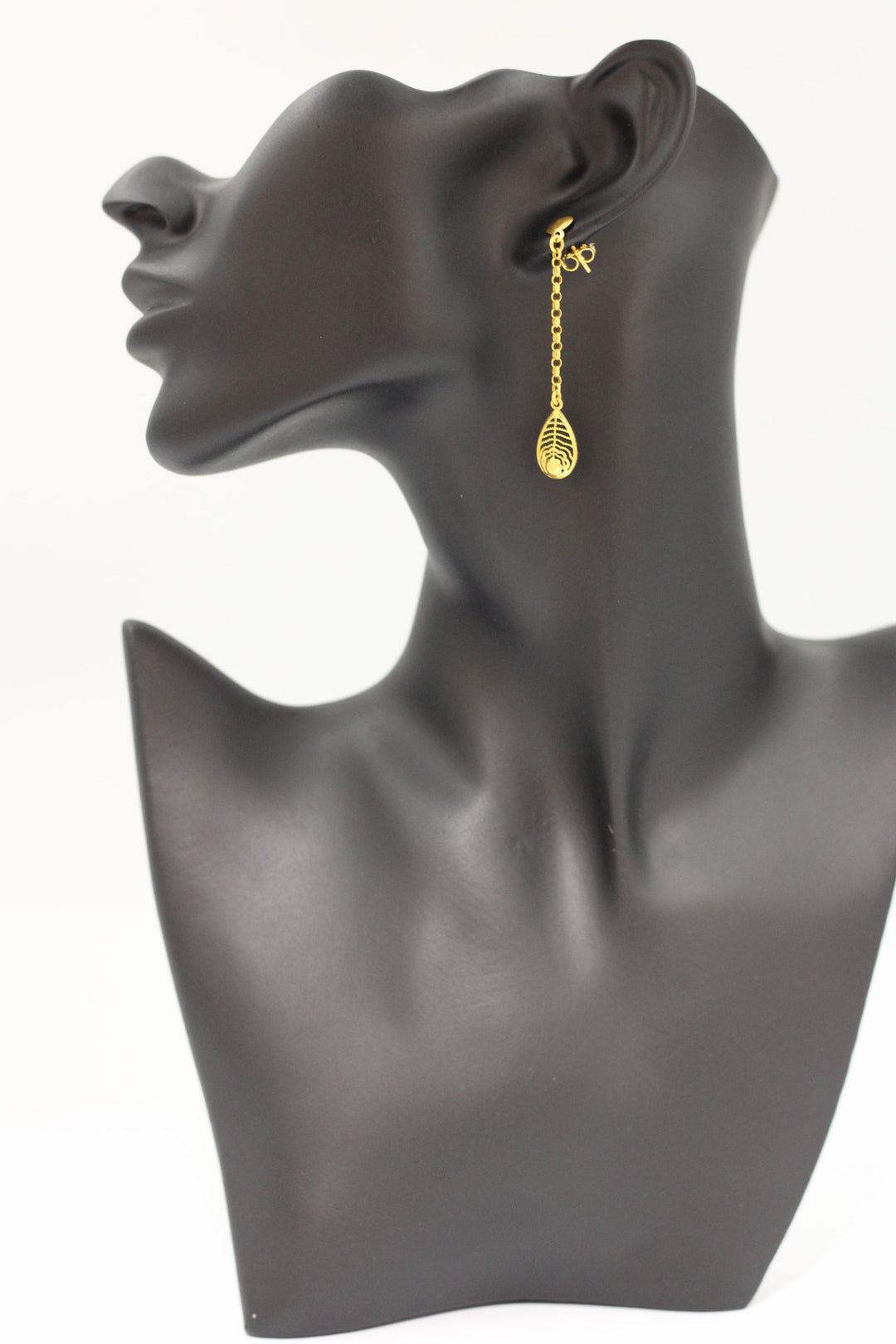 21K Gold Fancy screw Earrings by Saeed Jewelry - Image 3