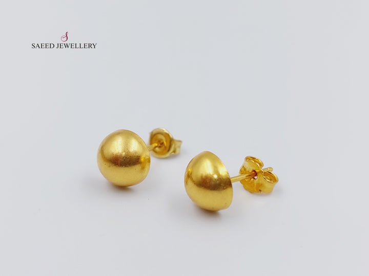 21K Gold Fancy screw Earrings by Saeed Jewelry - Image 5