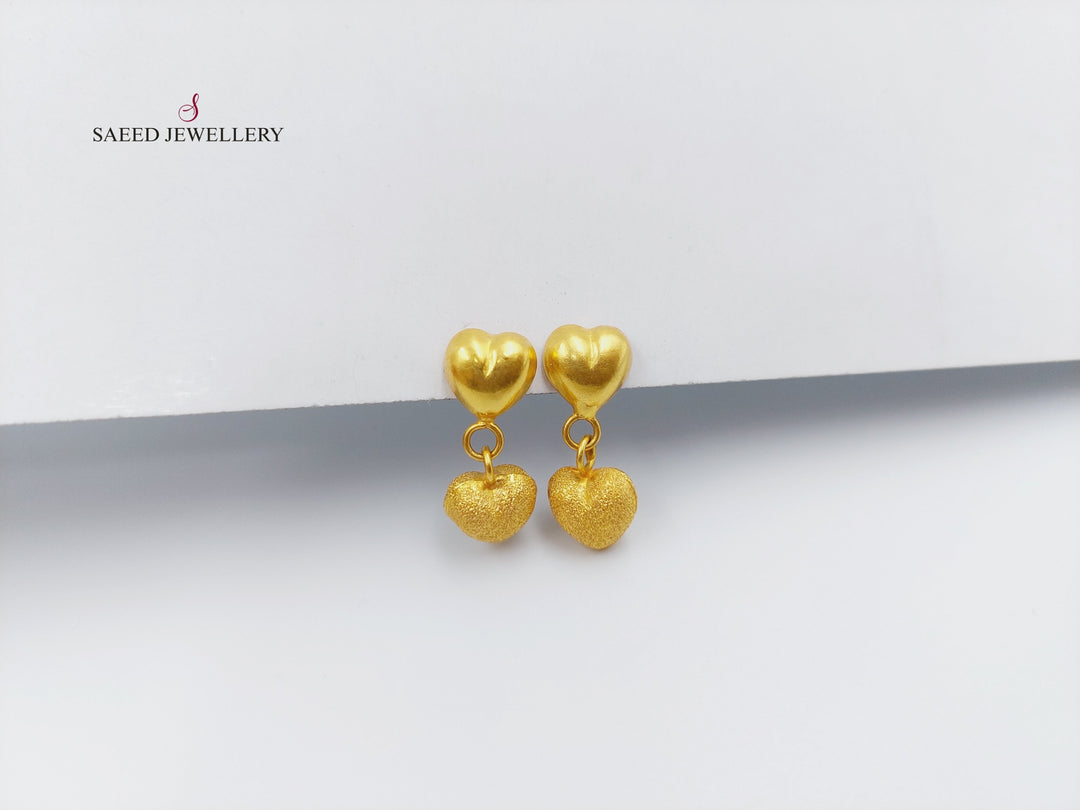 21K Gold Fancy screw Earrings by Saeed Jewelry - Image 12