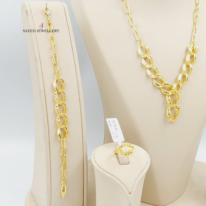 21K Gold Fancy set by Saeed Jewelry - Image 11