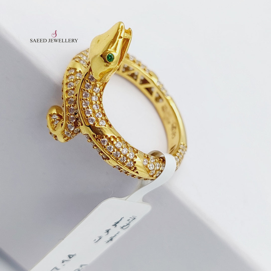 21K Gold Fancy snack Ring by Saeed Jewelry - Image 3