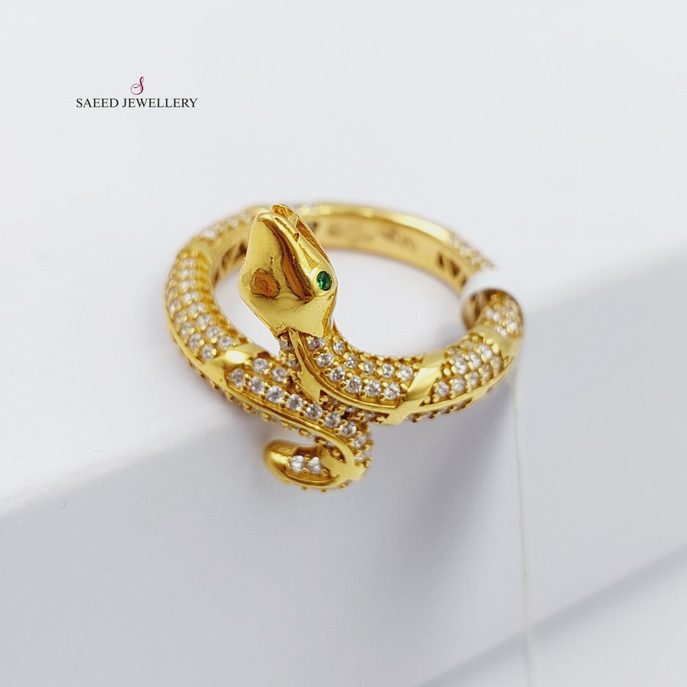 21K Gold Fancy snack Ring by Saeed Jewelry - Image 2