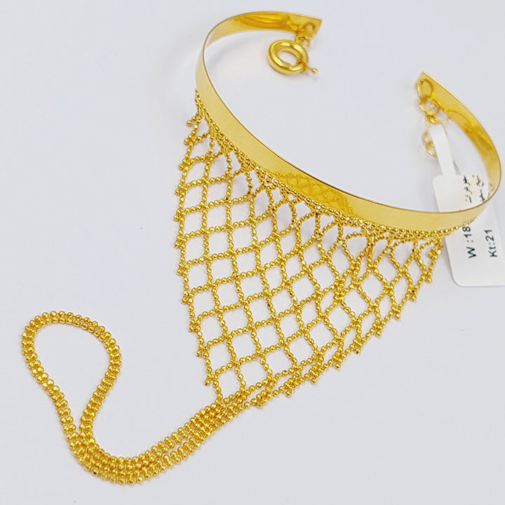 21K Gold Fansy Hand Bracelet by Saeed Jewelry - Image 3