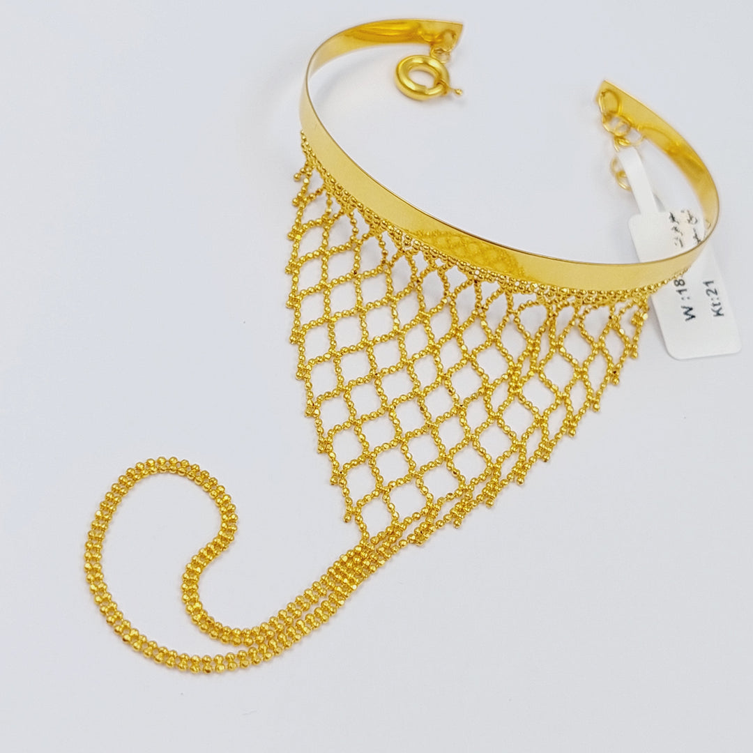 21K Gold Fansy Hand Bracelet by Saeed Jewelry - Image 5