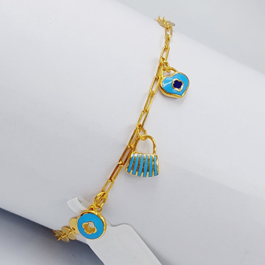 21K Gold Farfasha Enamel Bracelet by Saeed Jewelry - Image 4