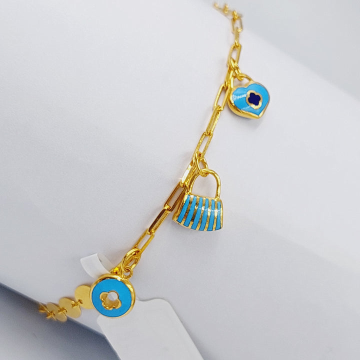 21K Gold Farfasha Enamel Bracelet by Saeed Jewelry - Image 1