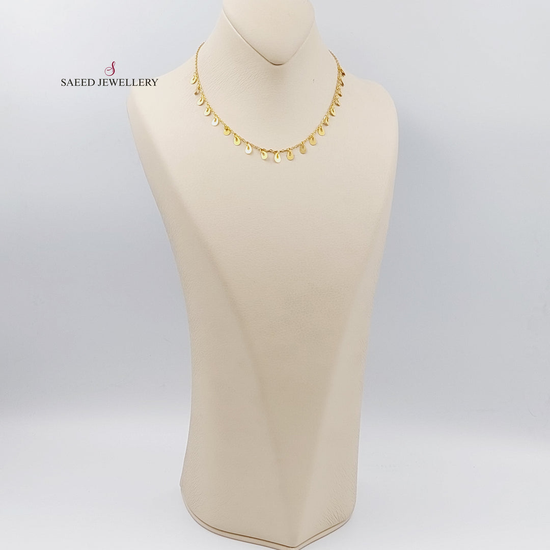 21K Gold Farfasha Necklace by Saeed Jewelry - Image 3