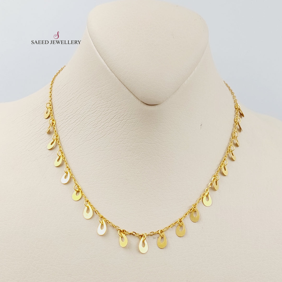 21K Gold Farfasha Necklace by Saeed Jewelry - Image 4