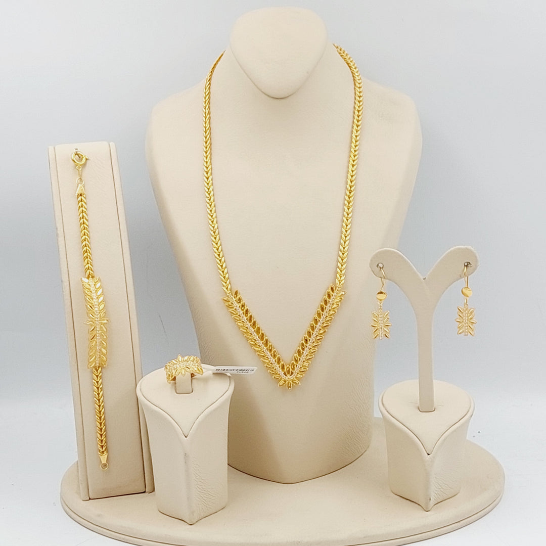 21K Gold Four Pieces Spike Set by Saeed Jewelry - Image 1