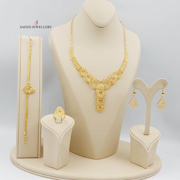 21K Gold Four pieces Emirati Set by Saeed Jewelry - Image 1