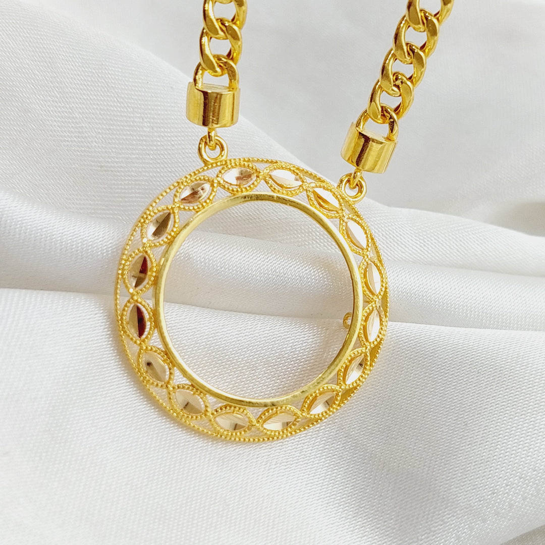 21K Gold Frame Necklace by Saeed Jewelry - Image 4