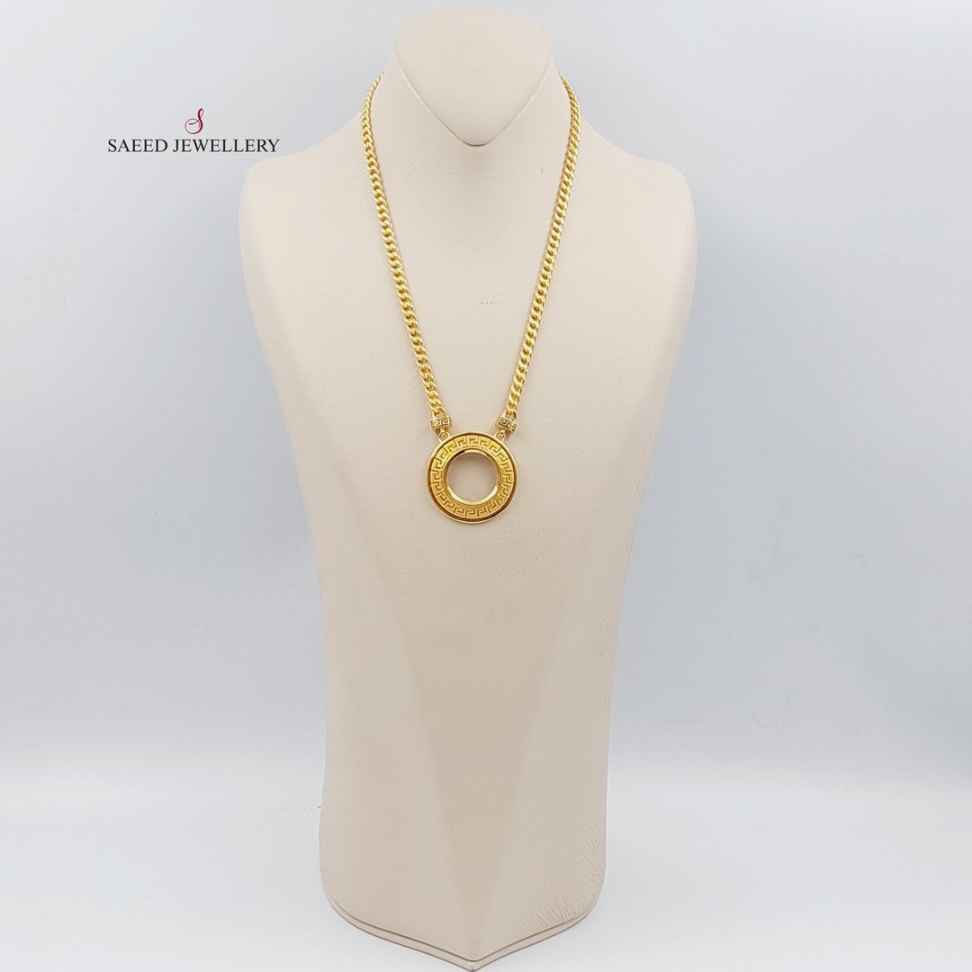 21K Gold Frame Necklace by Saeed Jewelry - Image 3