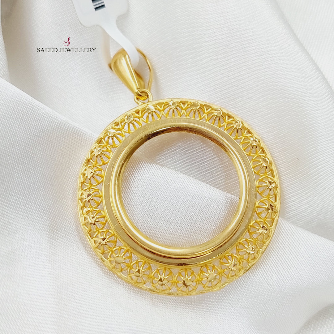 21K Gold Frame Pendant by Saeed Jewelry - Image 3