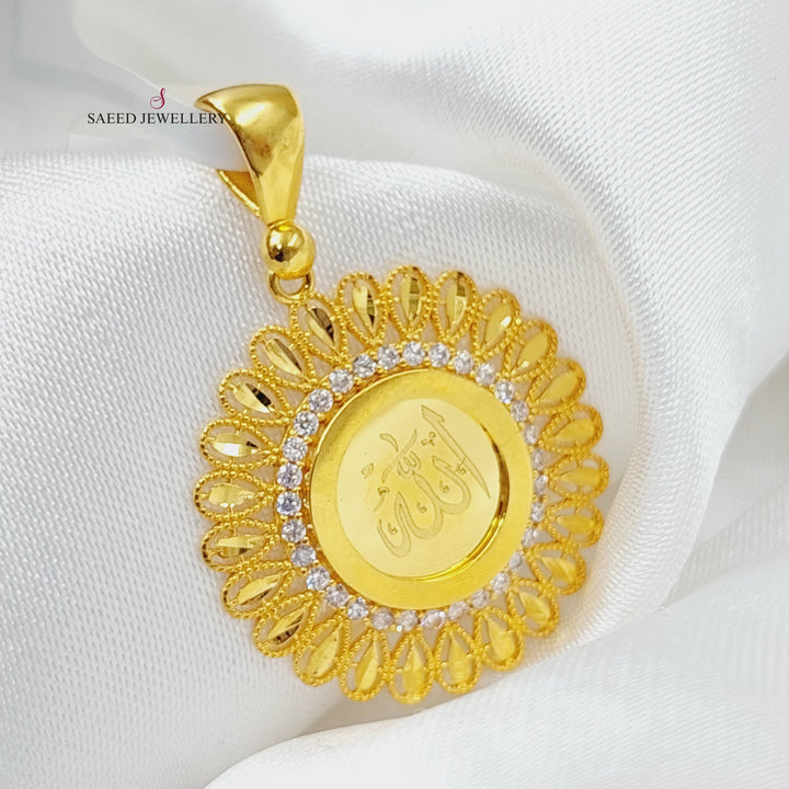 21K Gold God's Pendant by Saeed Jewelry - Image 3