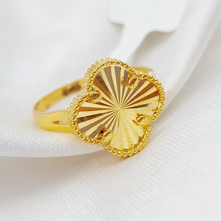 21K Gold 21K Clover Ring by Saeed Jewelry - Image 4