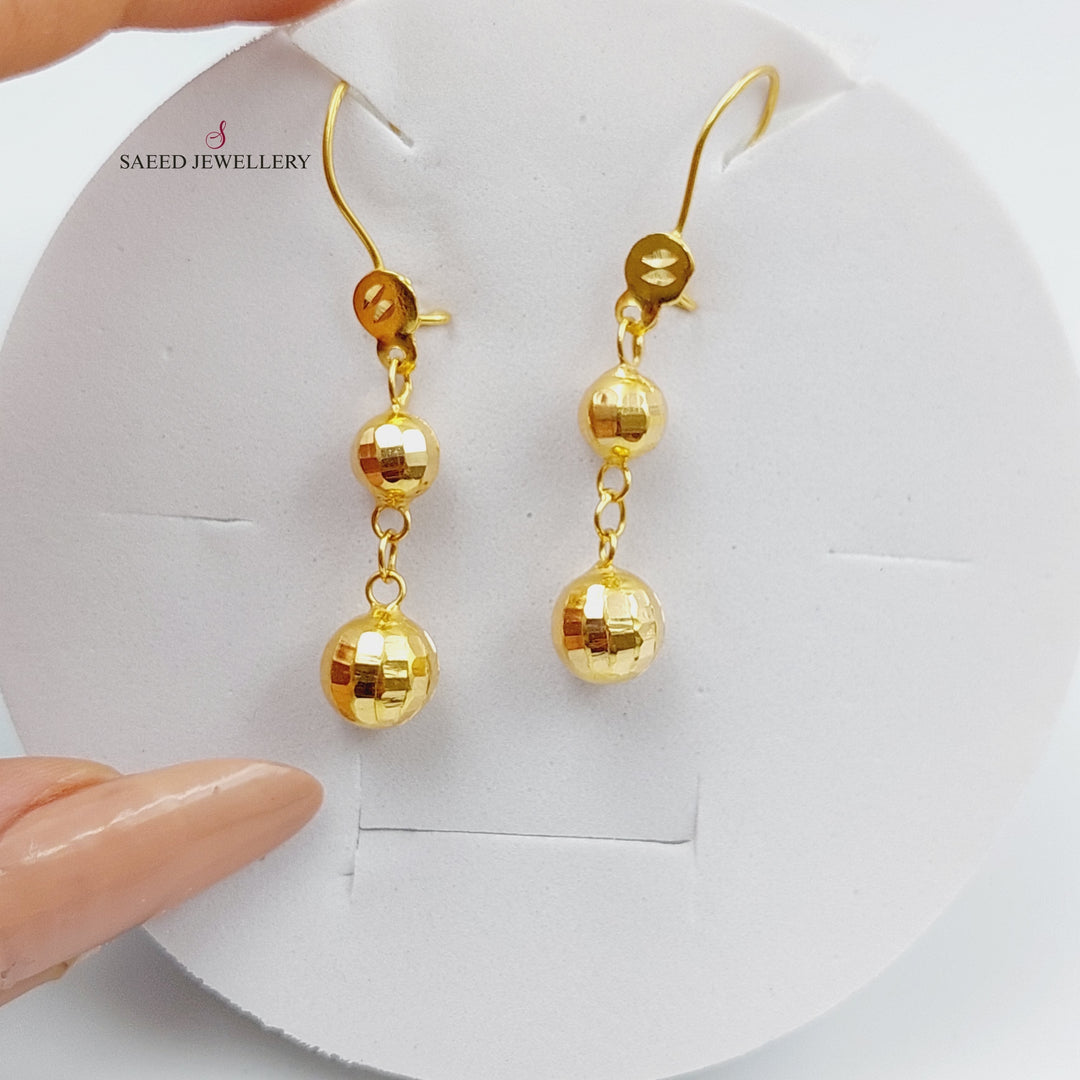 21K Gold Balls Earrings by Saeed Jewelry - Image 1