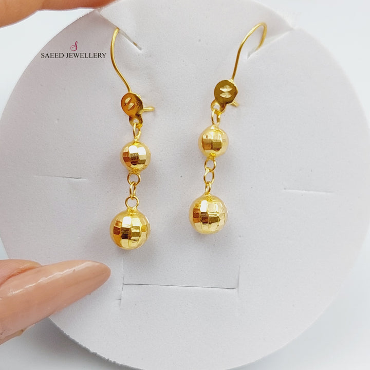 21K Gold Balls Earrings by Saeed Jewelry - Image 1