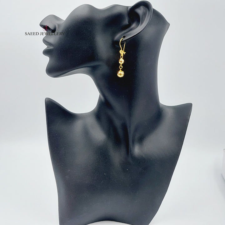 21K Gold Balls Earrings by Saeed Jewelry - Image 3