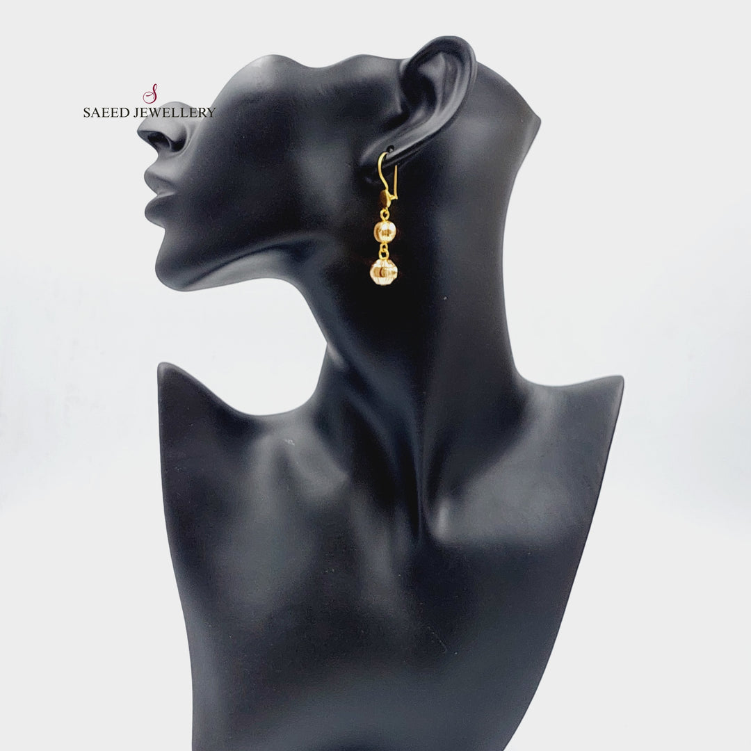 21K Gold Balls Earrings by Saeed Jewelry - Image 5