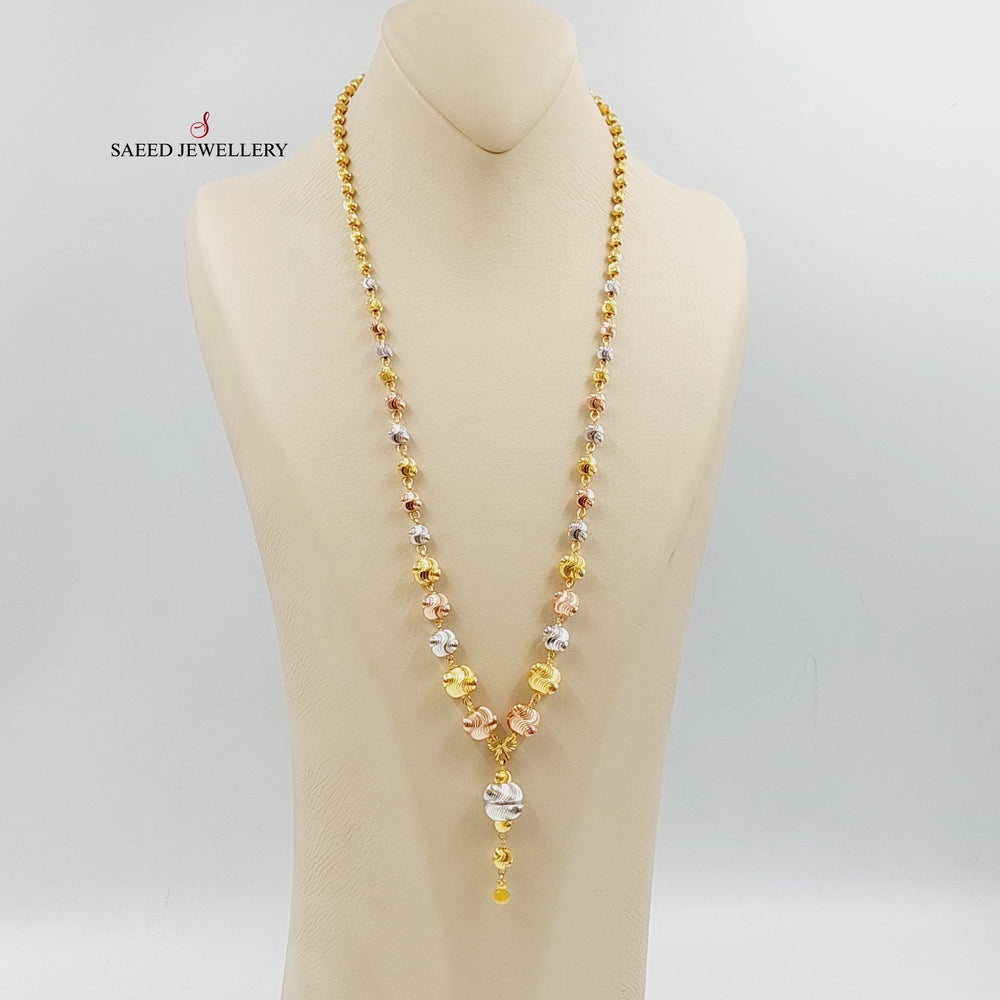 21K Gold Balls Necklace by Saeed Jewelry - Image 2