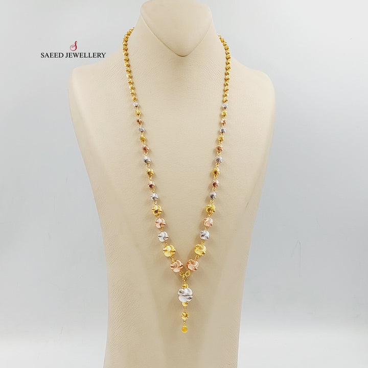 21K Gold Balls Necklace by Saeed Jewelry - Image 2