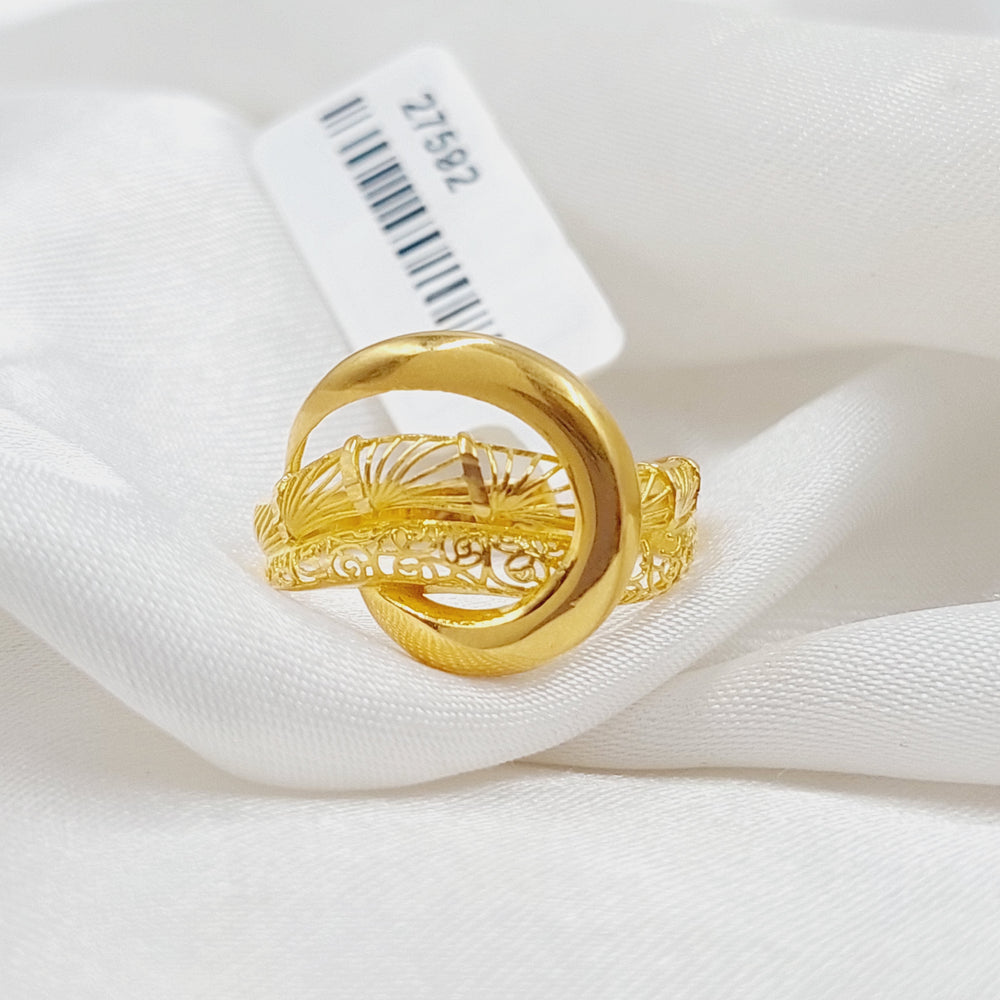 21K Gold Belt Ring by Saeed Jewelry - Image 2