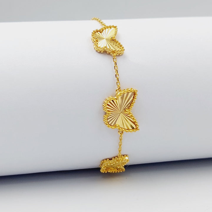 21K Gold Butterfly Bracelet by Saeed Jewelry - Image 4