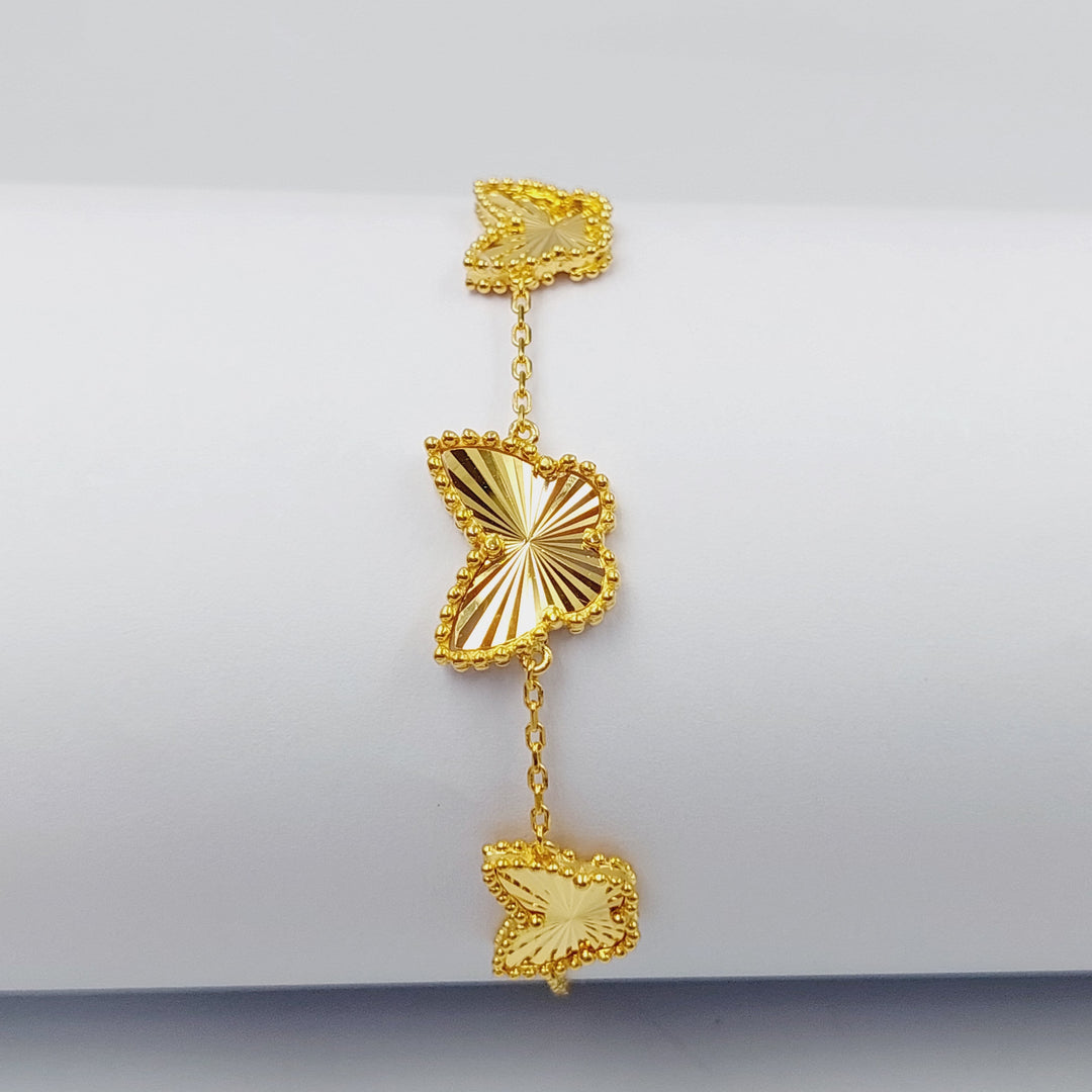 21K Gold Butterfly Bracelet by Saeed Jewelry - Image 7