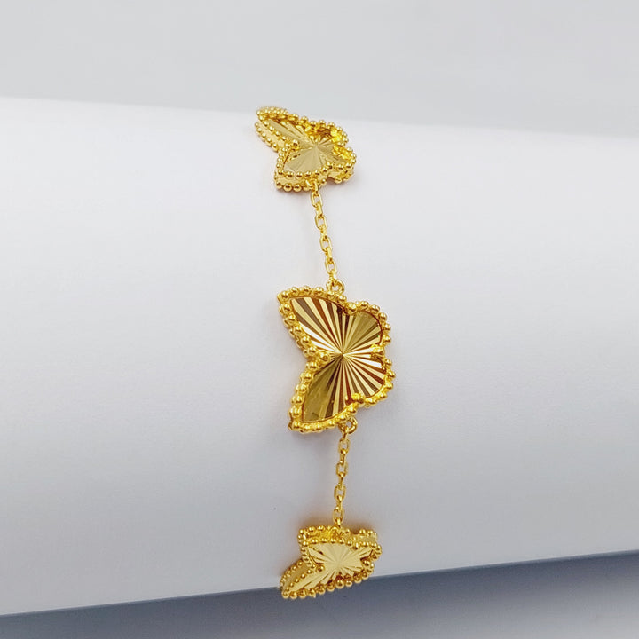 21K Gold Butterfly Bracelet by Saeed Jewelry - Image 6