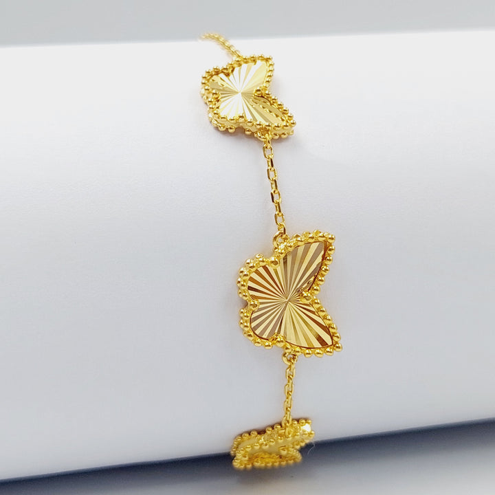 21K Gold Butterfly Bracelet by Saeed Jewelry - Image 1