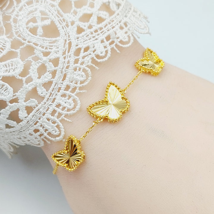 21K Gold Butterfly Bracelet by Saeed Jewelry - Image 2