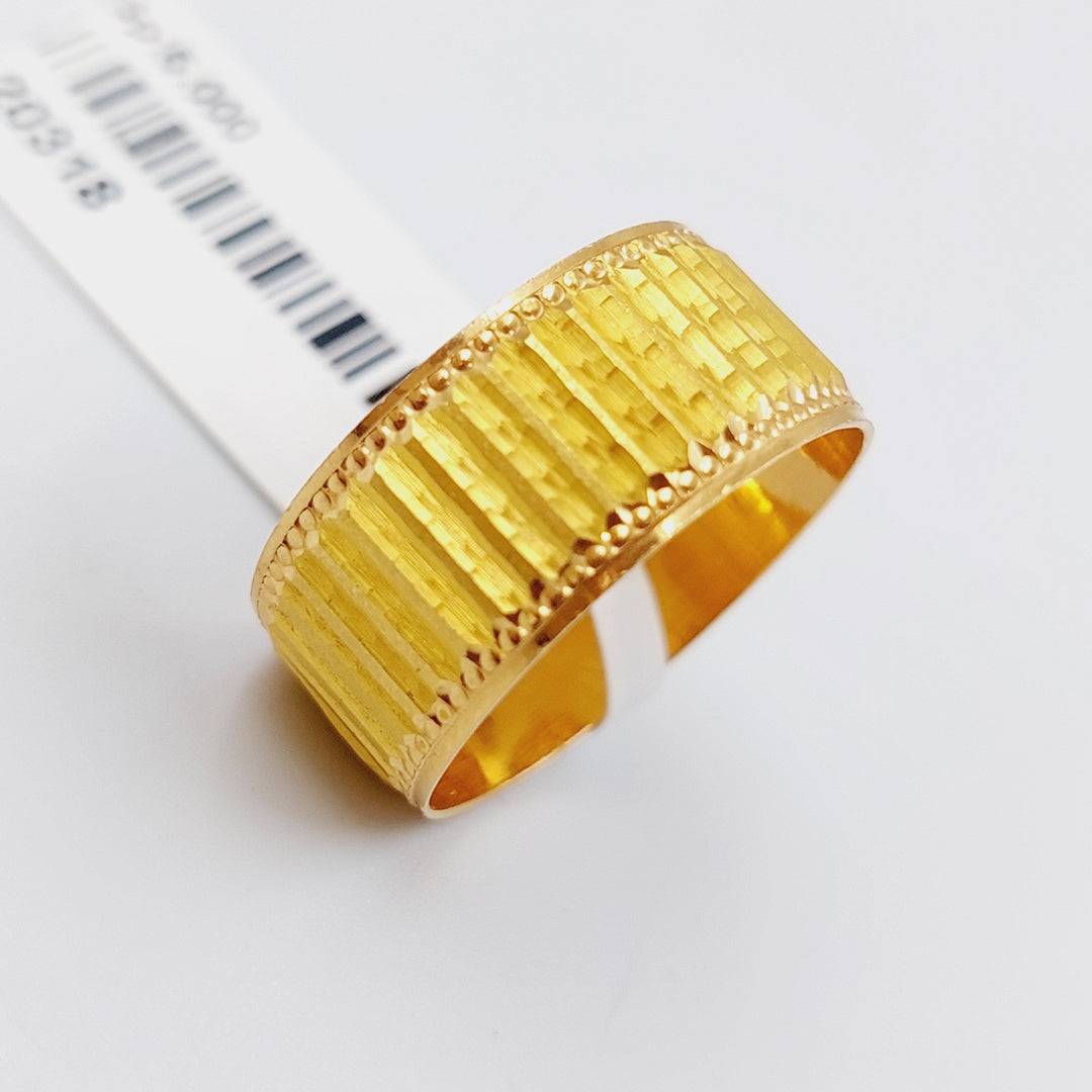 21K Gold CNC Wedding Ring by Saeed Jewelry - Image 6