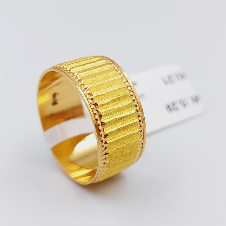 21K Gold CNC Wedding Ring by Saeed Jewelry - Image 1