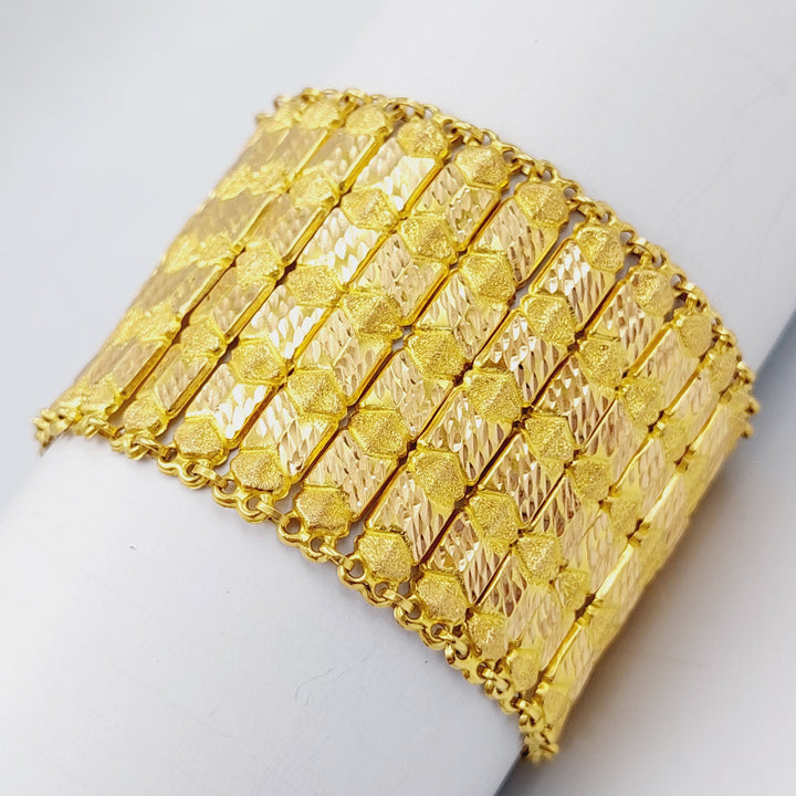 21K Gold Carpet Bracelet by Saeed Jewelry - Image 1