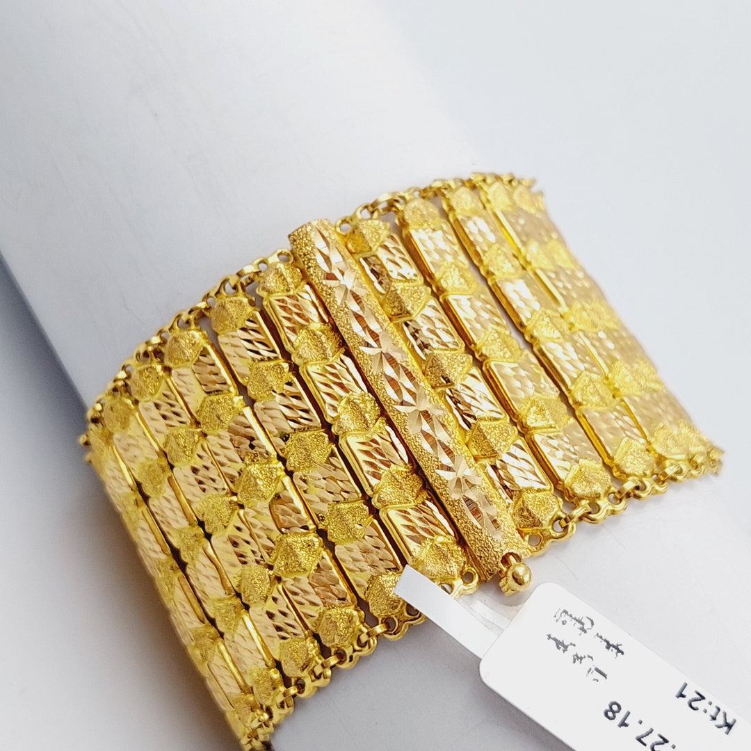 21K Gold Carpet Bracelet by Saeed Jewelry - Image 2