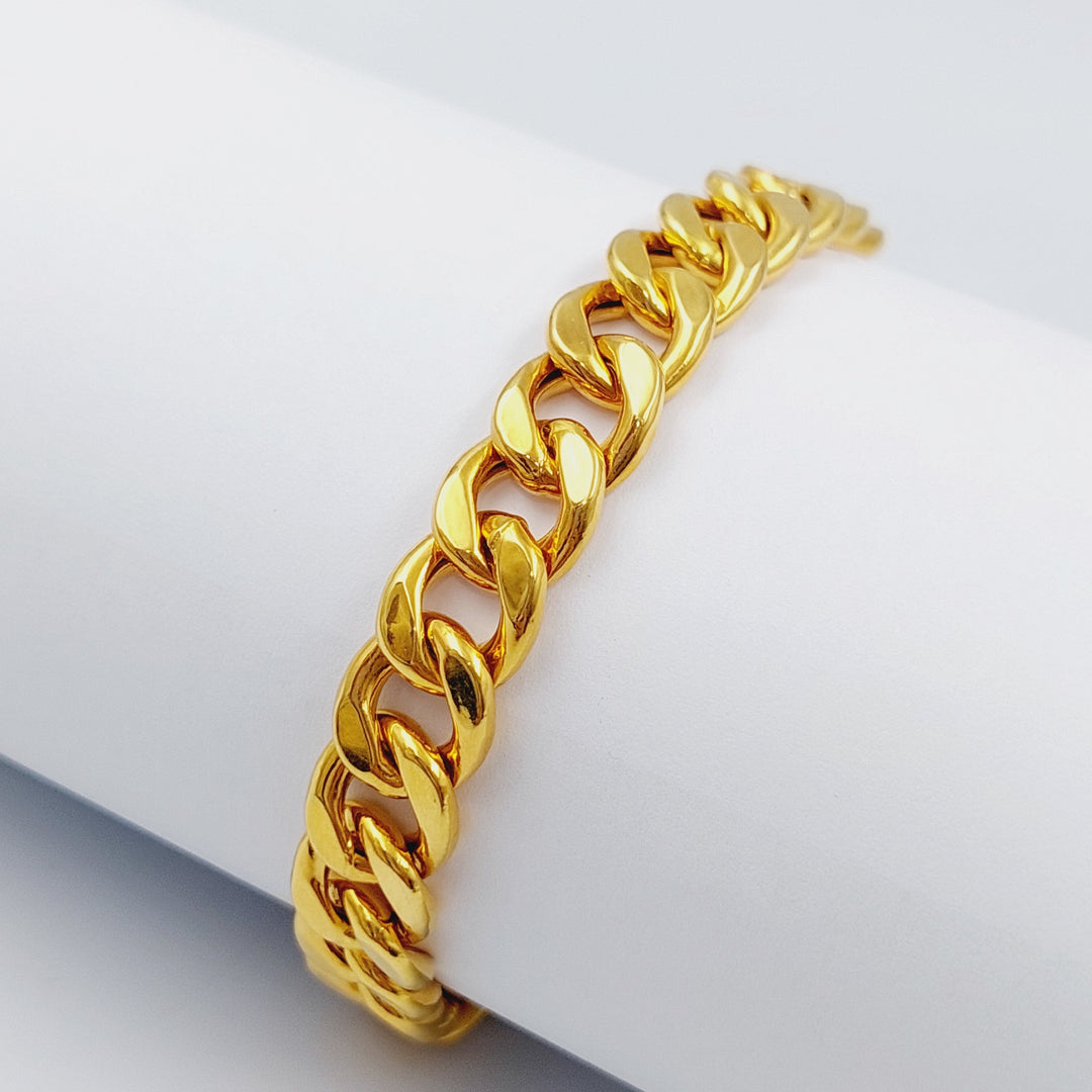 21K Gold Chain Bracelet by Saeed Jewelry - Image 4