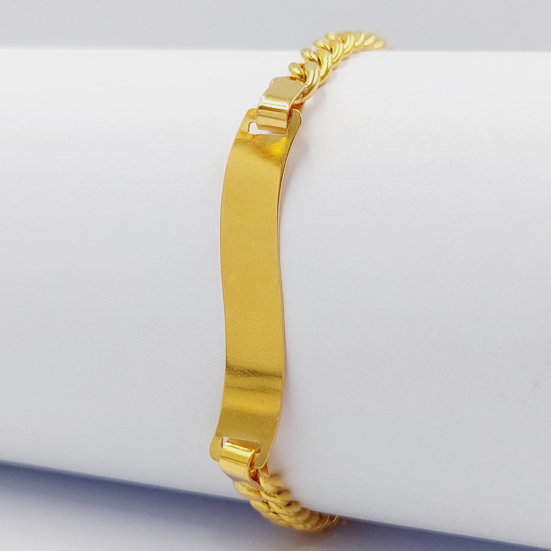 21K Gold Cuban Links Bar Bracelet by Saeed Jewelry - Image 2