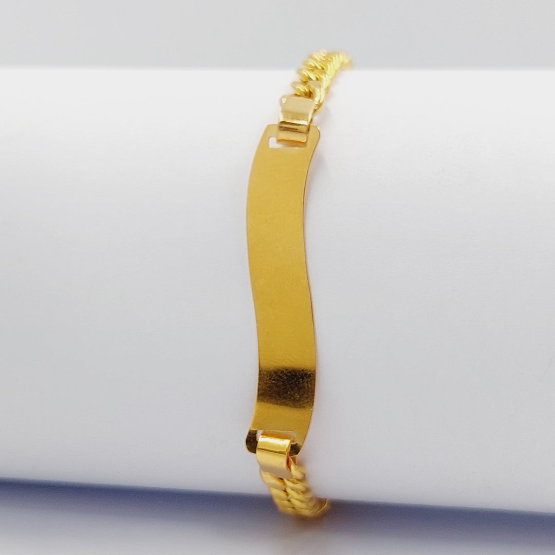 21K Gold Cuban Links Bar Bracelet by Saeed Jewelry - Image 3