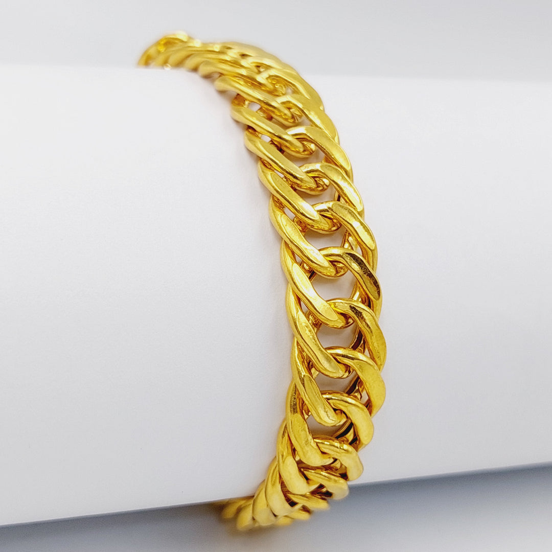 21K Gold Cuban Links Bracelet by Saeed Jewelry - Image 6