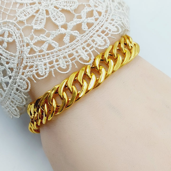 21K Gold Cuban Links Bracelet by Saeed Jewelry - Image 7