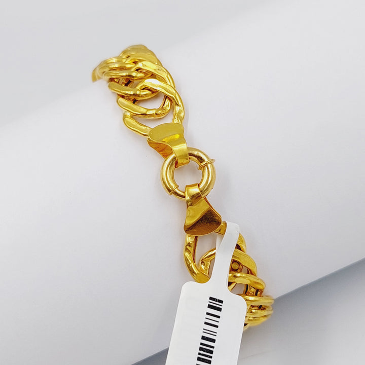 21K Gold Cuban Links Bracelet by Saeed Jewelry - Image 2