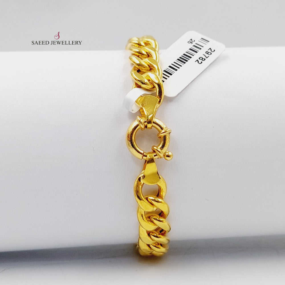 21K Gold Cuban Links Bracelet by Saeed Jewelry - Image 2