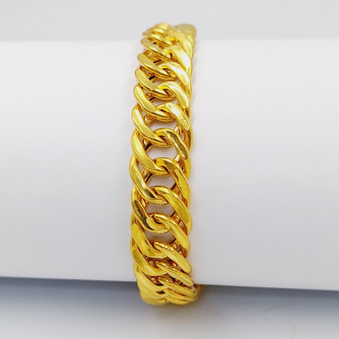 21K Gold Cuban Links Bracelet by Saeed Jewelry - Image 1