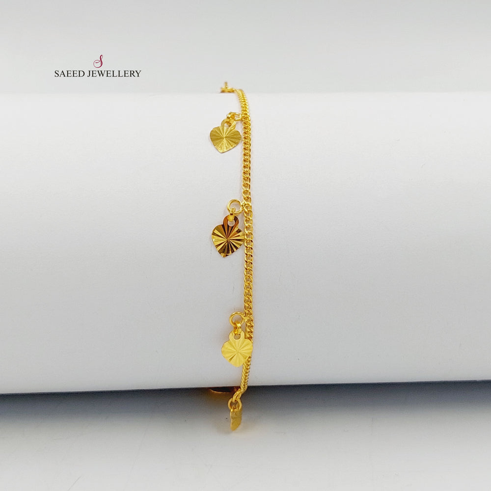 21K Gold Deluxe Dandash Bracelet by Saeed Jewelry - Image 2