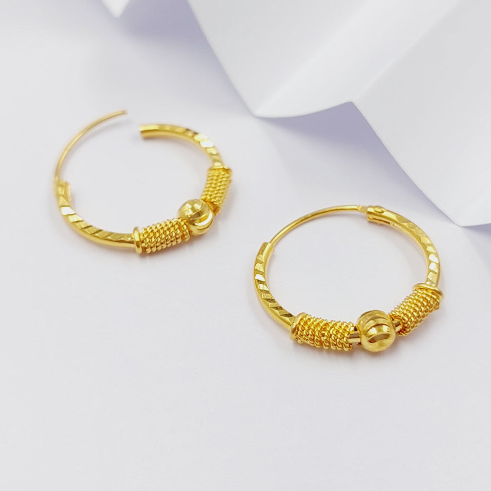 21K Gold Deluxe Earrings by Saeed Jewelry - Image 5