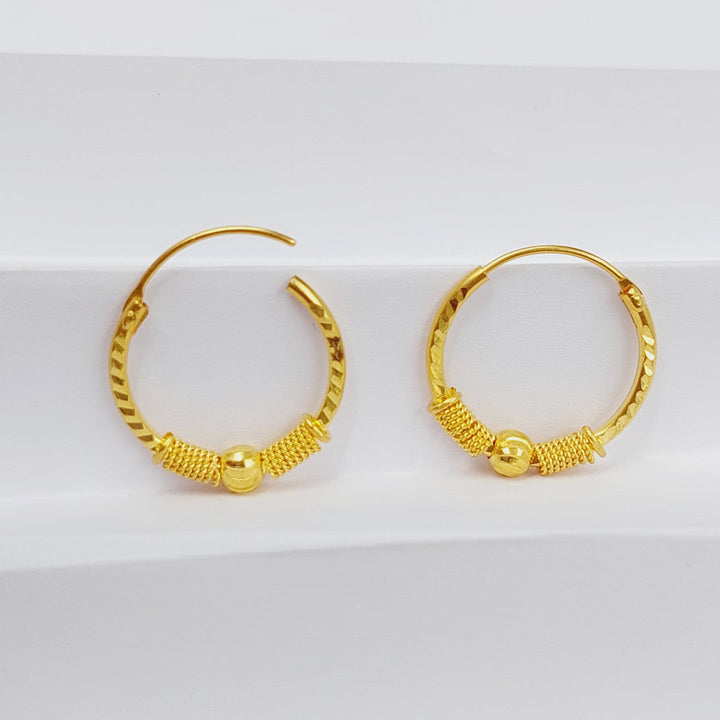 21K Gold Deluxe Earrings by Saeed Jewelry - Image 6