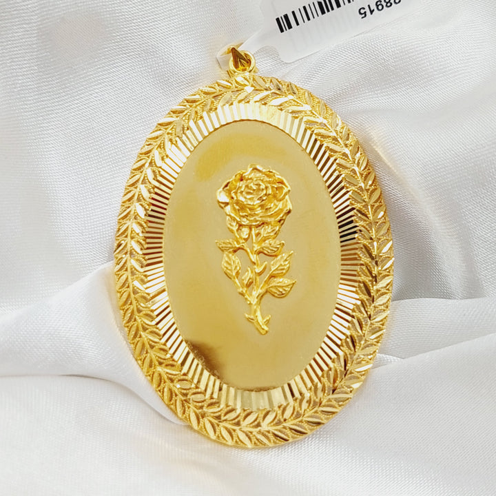 21K Gold Deluxe Ounce Pendant by Saeed Jewelry - Image 1